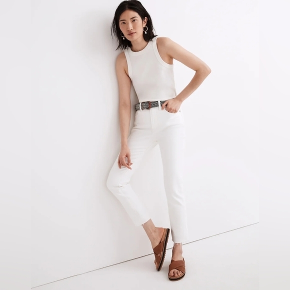 Madewell The Perfect Vintage Jean in Tile White Size 16W